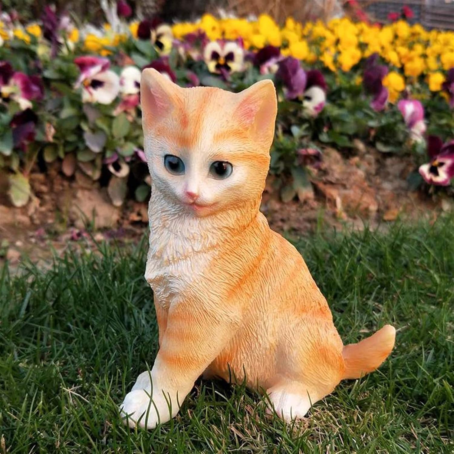 lawn ornaments garden statue with solar led lights Outdoor Garden Cute