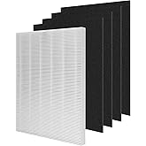 D360 True HEPA Replacement Filter D3: Compatible with Winix D360 Air Purifier, Part Number 1712-0101-02, 1 HEPA Filter & 4 Activated Carbon Filters