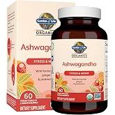 Garden of Life Organic Ashwagandha with Probiotics &amp; Ginger, 60 Day Supply | Probiotics &amp; Ginger - Stress, Mood &amp; Energy Support, Vegan, Gluten Free, Non GMO