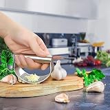 Sinnsally Garlic Press Stainless Steel Crusher Ginger Mincer with Peeler Kit view 6