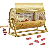 GADFISH Extra Large Raffle Drum (Holds 5000 Tickets), Thickened Raffle Ticket Spinner Drum Box with Silent Bearing for Lottery Games, Bingo, Raffle Balls, Durable Raffle Wheel Spinner with Stand