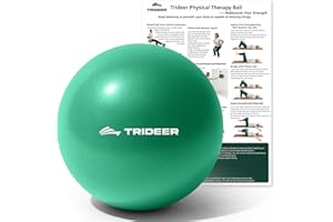 Trideer Exercise Balls Physical Therapy, 9 Inch Pilates Ball Between Knees for Physical Therapy, Mini Exercise Ball - Yoga Ball, Small Workout Balls for Core Strength and Back Support with Guide