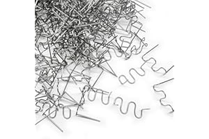 FGO-TOGO 1000pcs Plastic Welder Staples,0.6mm Plastic Welding Staples,Wave Hot Staples Welding Supplies for Plastic Welder Gun to All Plastic Fix Repair Car Bumpers,Plastic Cracks