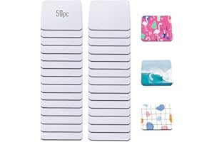 YOUKE OLA Sublimation Blank Cup Coasters Bulk Square Blank Cup Mat Rubber for Sublimation Transfer Heat Press Printing DIY Crafts 3.93 x 3.93 Inch (50 Pieces)