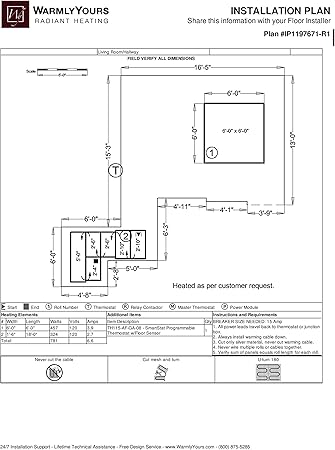 Amazon Com Warmlyyours Environ Electric Floor Heating Mat 36 Sq