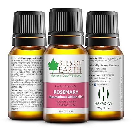 Bliss of Earth 100% Pure Rosemary Essential Oil, 10ml