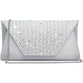 Dasein Women Evening Bags Wedding Purses Handbags Party Clutches Cocktail Prom Formal Clutch with Glitter Rhinestones