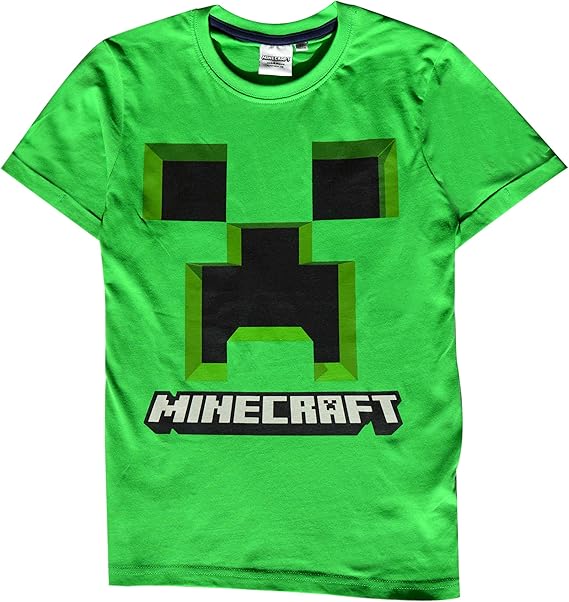Minecraft Boys Run Away Short Sleeve TShirt Top Age 78,910,1112,1314 Years Amazon.co.uk