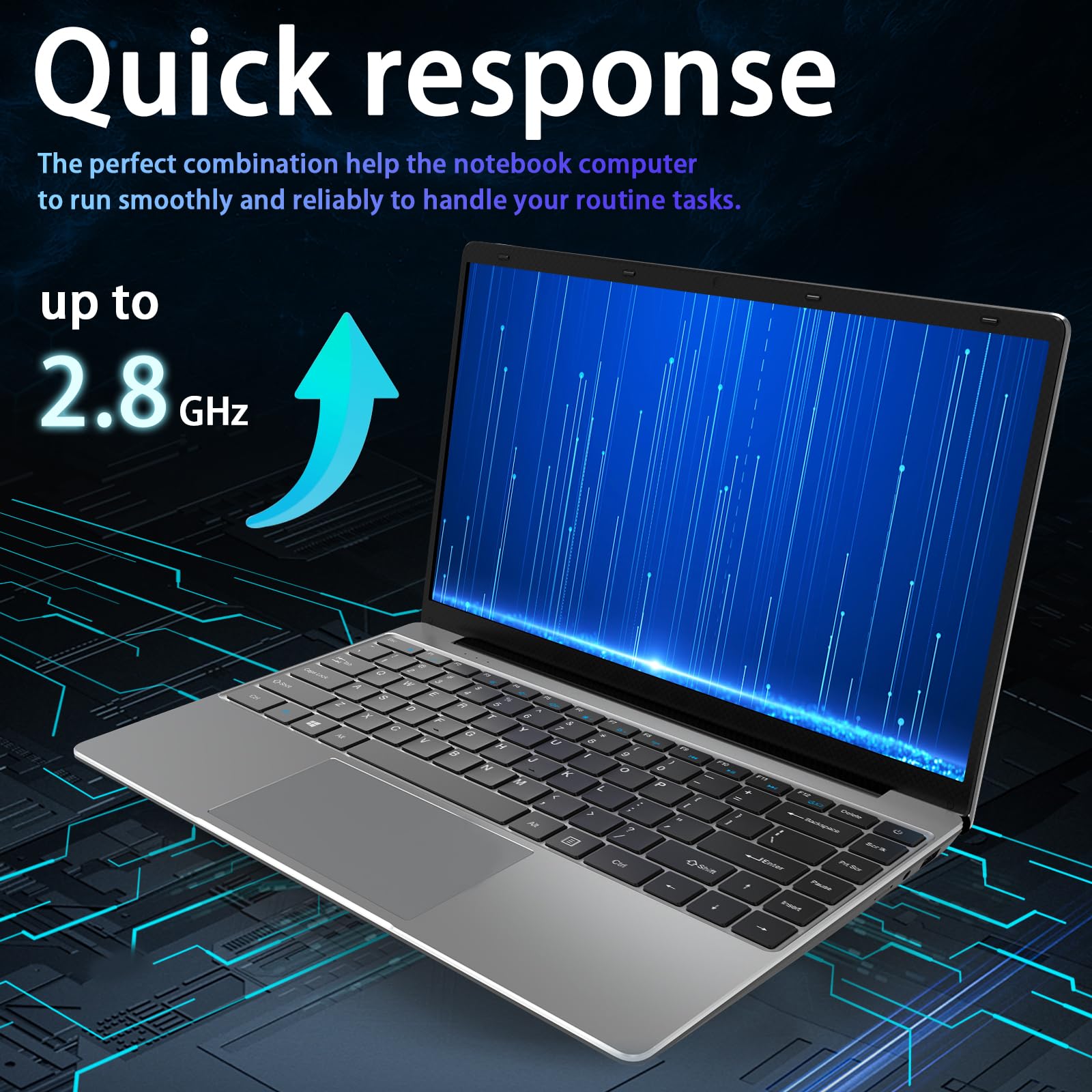 Gezoon 14 Inch Laptop Computer, 8GB RAM 256GB SSD, Intel Celeron N4020C Processors(up to 2.8GHz), Windows 11 Pro Laptop, FHD 1920 x 1080, Work and Students laptops, Light&Thin 180 Angle Opening