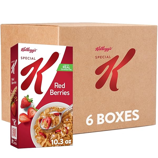 KELLOGG’S SPECIAL K BREAKFAST CEREAL, FAMILY BREAKFAST, FIBER CEREAL, RED BERRIES (6 BOXES)