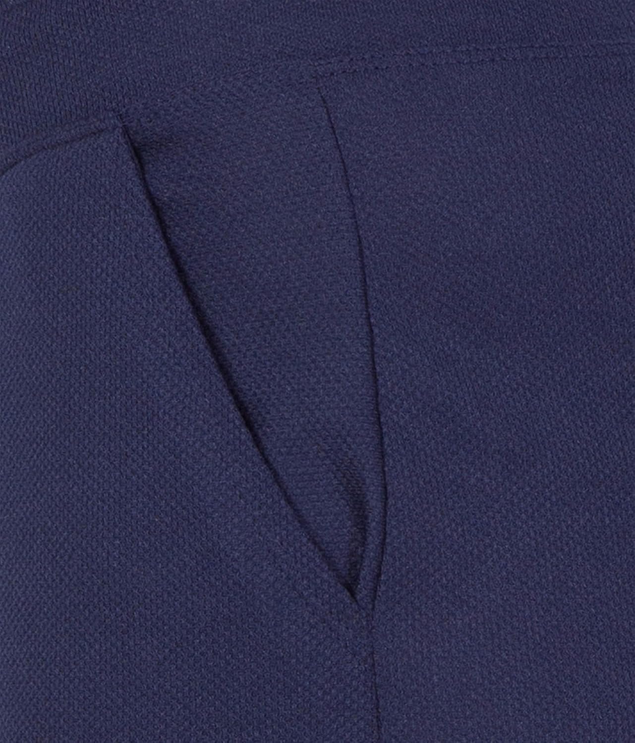 american-elm women's navy blue self design trackpant