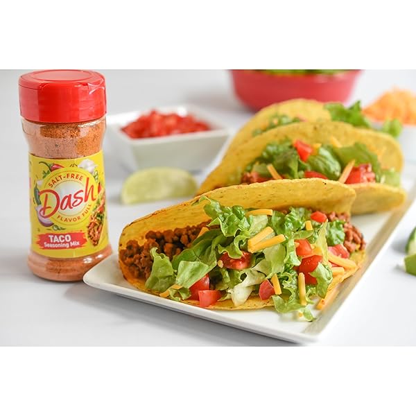 DASH SALT-FREE TACO SEASONING BLEND, 2.5 OUNCE