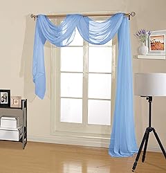 Decotex Premium Quality Sheer Voile Scarf Valance