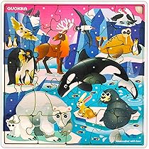 Amazon.com: QUOKKA Wooden Polar Puzzles for Kids Ages 3-5