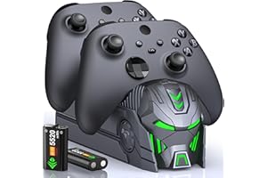 CATZARMOR Controller Charging Station with 2X 5520mWh Batteries for Xbox One,Fast Charging Xbox Dual Charging Station Rechargeable Bttery Pack USB Controller Charger for Xbox Series S/X/Xbox One S/X