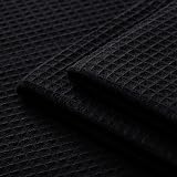 Encasa XO Kitchen Dish Towels Set Black 70x45 cm 4 Pack Waffle Weave view 7