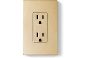 ELEGRP Matte Standard Decorator Electrical Wall Receptacle Outlet, 15A 125V, 2 Pole 3 Wire, Non Tamper Resistant, NEMA 5-15R,