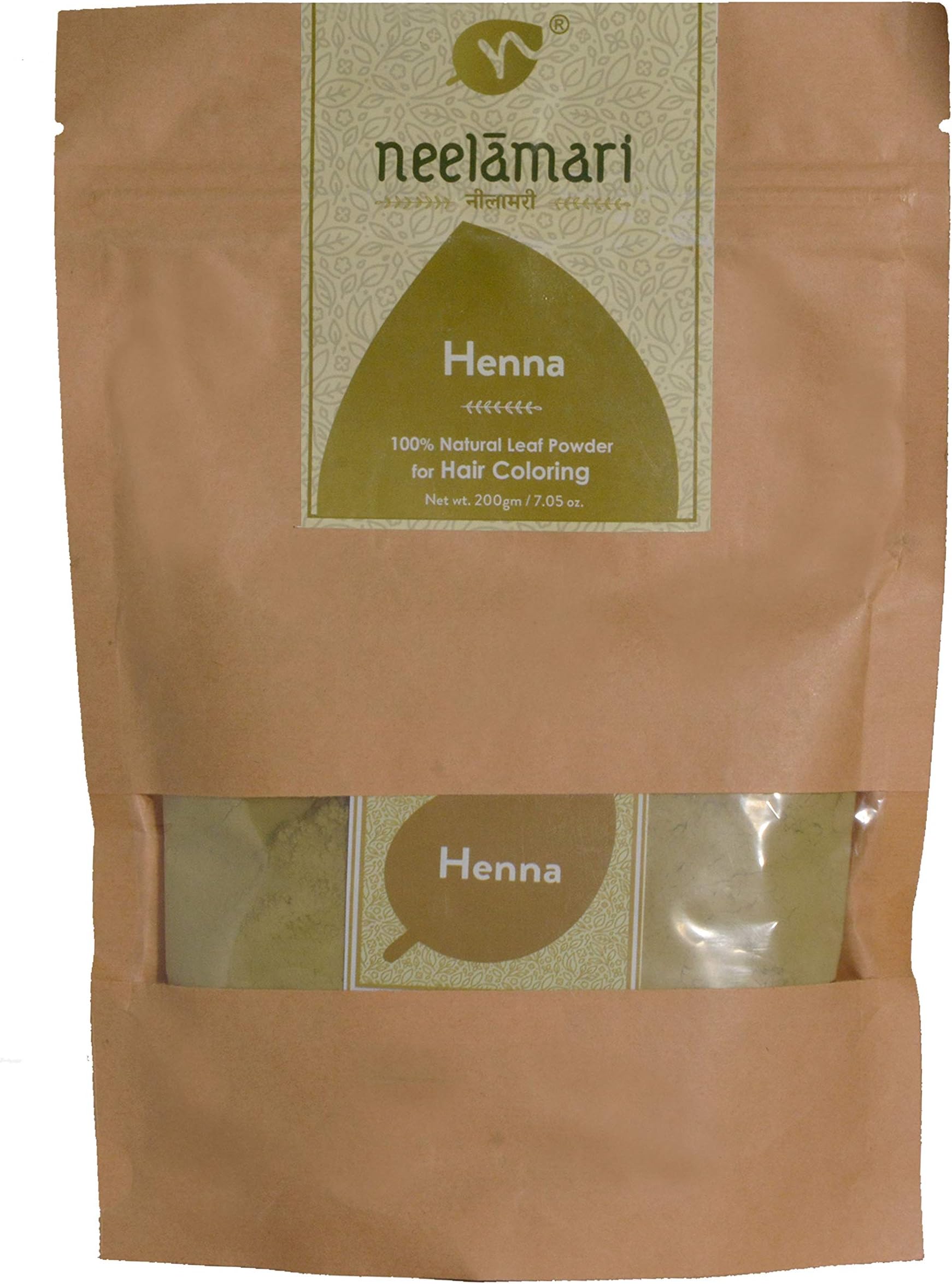 Neelamari Pure Henna Leaf Powder - Natural Hair Care 200g (7.05 OZ)