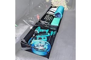 Sinvanho 2PCS Metal Under Seat Storage Box for 2015-2024 Ford F150 SuperCrew Cab & Crew Cab, Truck Accessories Rear Seat Tool Box Organizer Compatible with 2017-2023 F250 F350 F450 F550 Super Duty