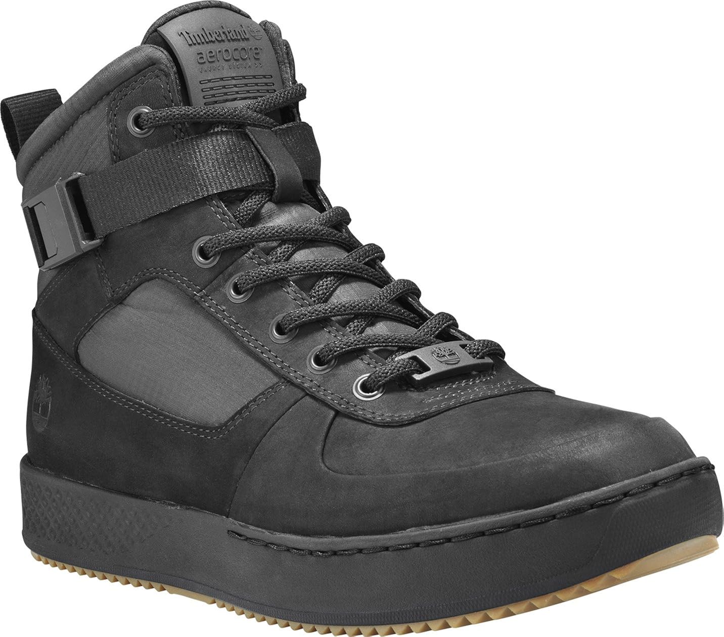 black timberlands with gum bottom