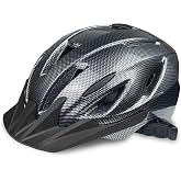 XIFENGRID Adult Bike Helmet, Head Safety Protection, Fits 57-61cm, Black | Adjustable Dial &amp; Straps, Visor, Removable Liner, 15 Vents, Certified Safety Bicycle Helmet, Road Cycling Helmet for Adult