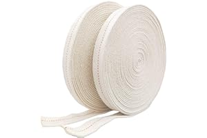 IFPPSAE 3/4" Inch Flat Cotton Oil Lamp Wick or Hurricane Lamp Oil Lamp Wicks for Oil Lamps Hurricane Lantern Kerosene Lantern and Oil Burners，Red Stitch 13ft/ 2 Rolls