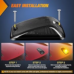 Nilight LED Cab Marker Lights 5 PCS 5 LED Smoke
