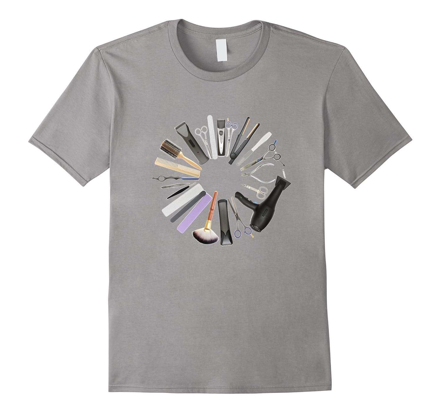 Barber T Shirt Hair Stylist Shop Salon Fun Tools Circle Tee Tj