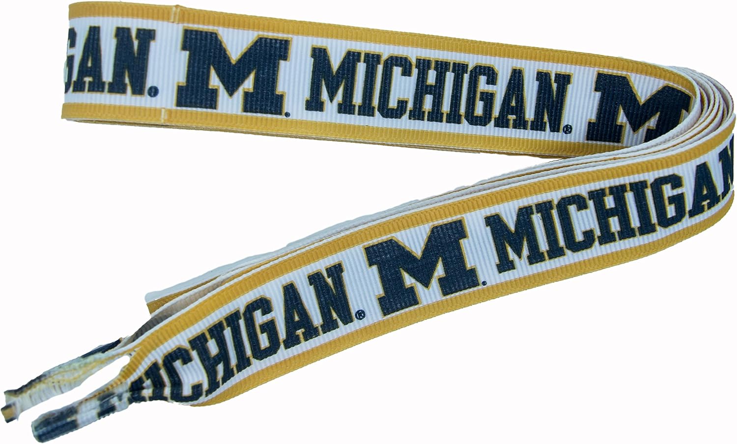 Divine Creations NCAA Michigan Wolverines Shoelaces, Navy/White, One Size : Clothing