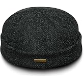 Sterkowski Docker | Genuine Scottish Tweed Beanie for Men and Women | Warm Traditional Pure Wool Skull Cap