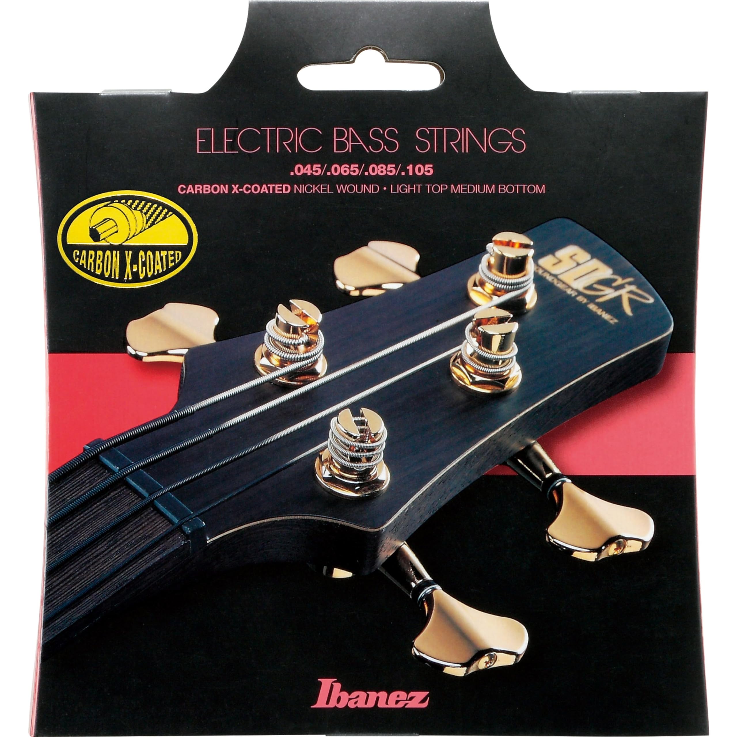 Ibanez IEBS4XC Electric Bass Strings - Carbon - 45/105 - Black