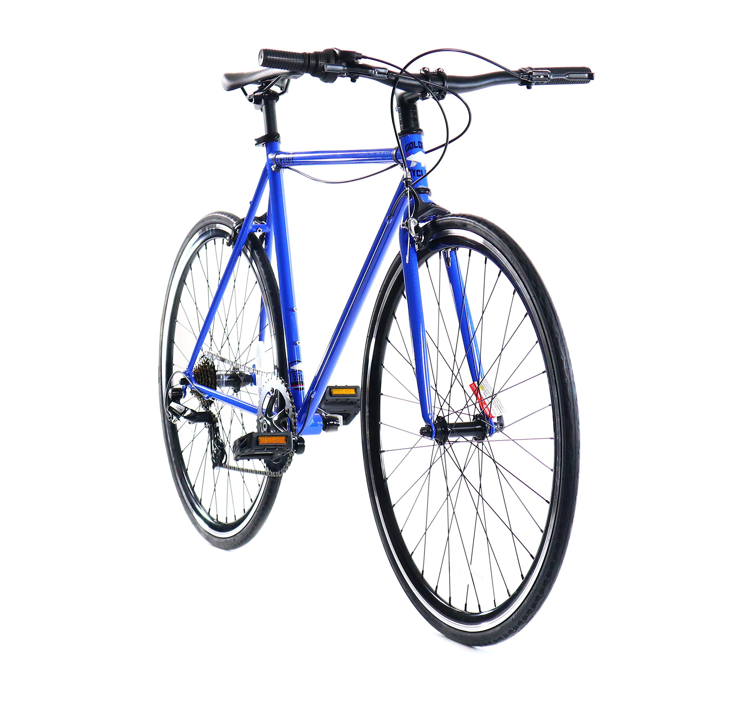 Golden Cycles Velo-7 Hybrid Bicycle, 7 Speed with Front & Rear Brake