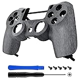 eXtremeRate Brushed Silver Patterned Custom