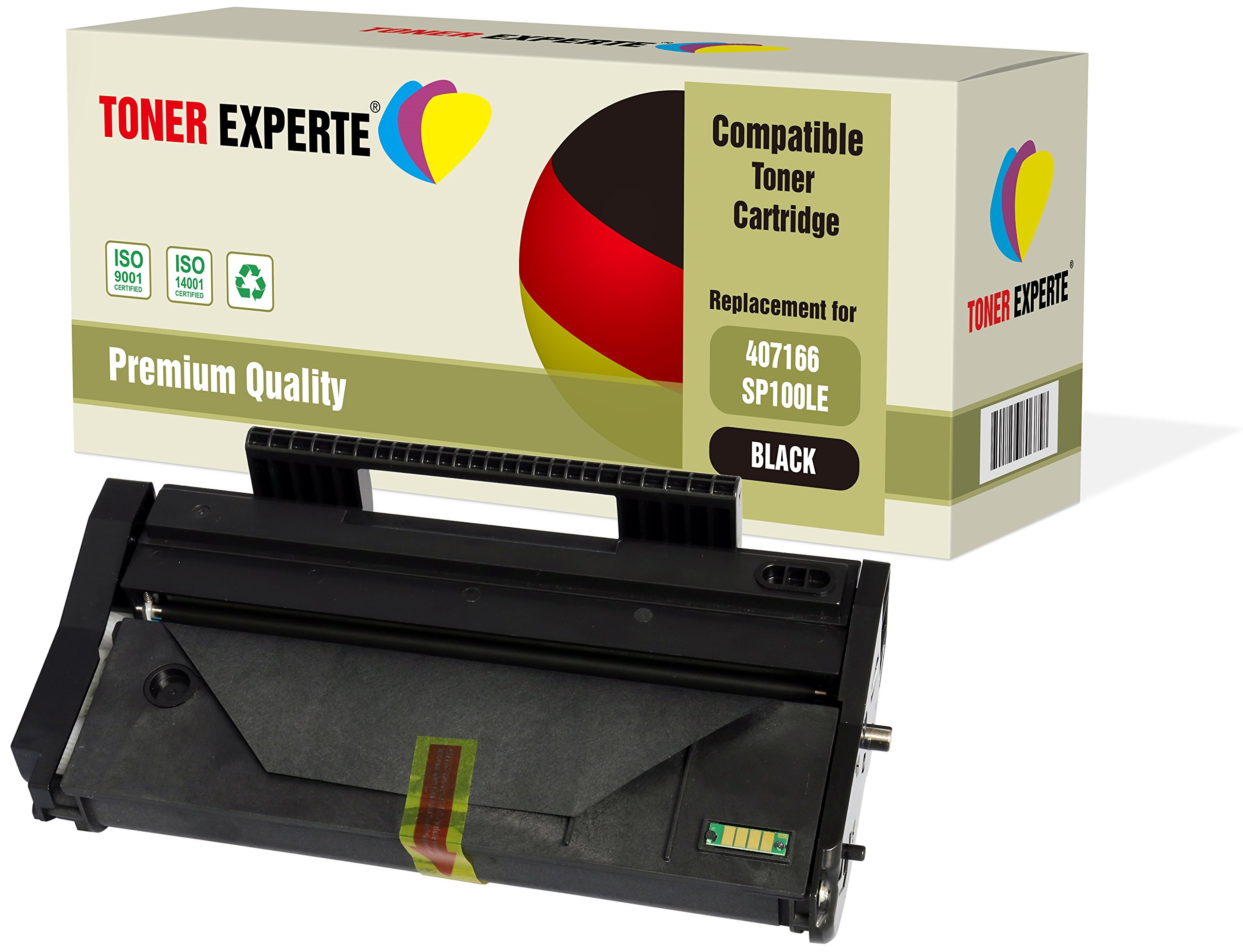 TONER EXPERTE 2-Pack Compatible with 407166 Premium Toner Cartridges for Ricoh SP 100LE, SP 100, SP 100e, SP 100SF, SP 100SFe, SP 100SU, SP 100SUe, SP 110, SP 112, SP 112e, SP 112SF, SP 112SU