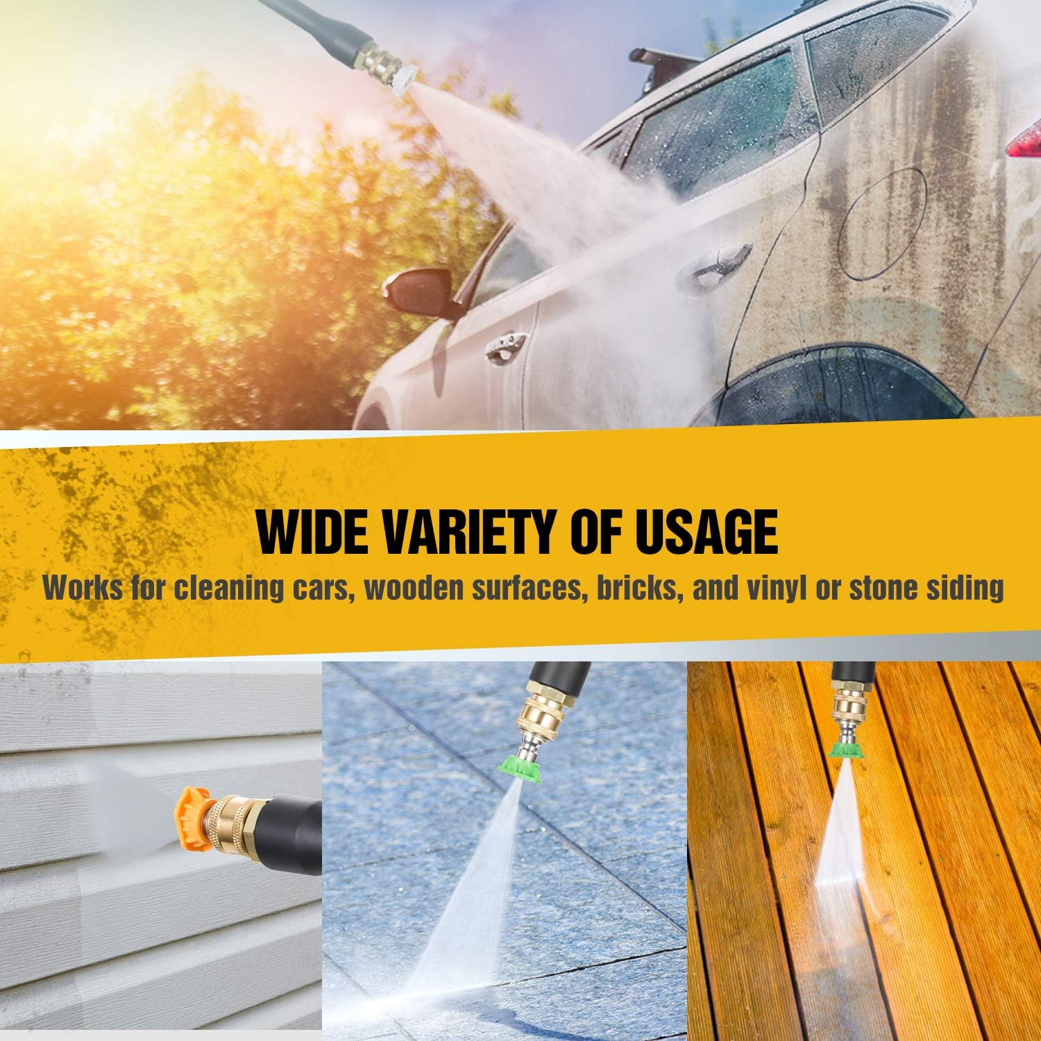 WestForce Electric Pressure Washer 2600 PSI 1.65 GPM Power Washer, 1600W High Power Washer, 20ft High-Pressure Hose, Pressure Cleaner Car Washer with 4 Nozzles & Foam Lance for Vehicle, Home, Garden : Garden & Outdoor