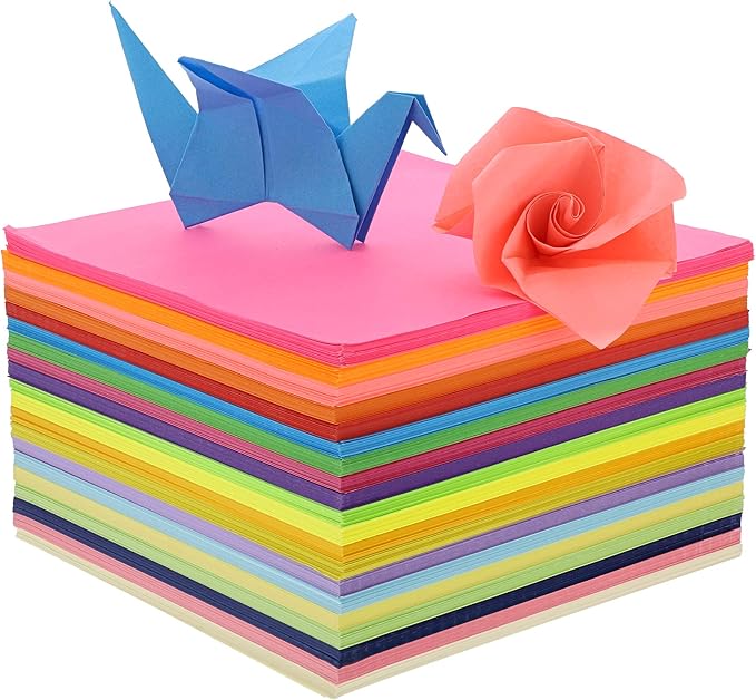Origami Paper, Double Sided (20 Colors, 6 In, 1000 Sheets