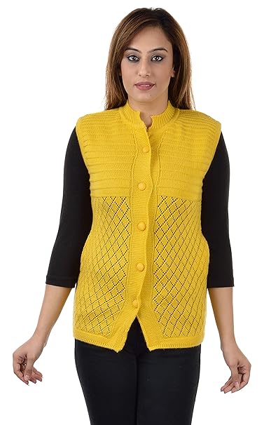 woolen sleeveless sweaters for ladies