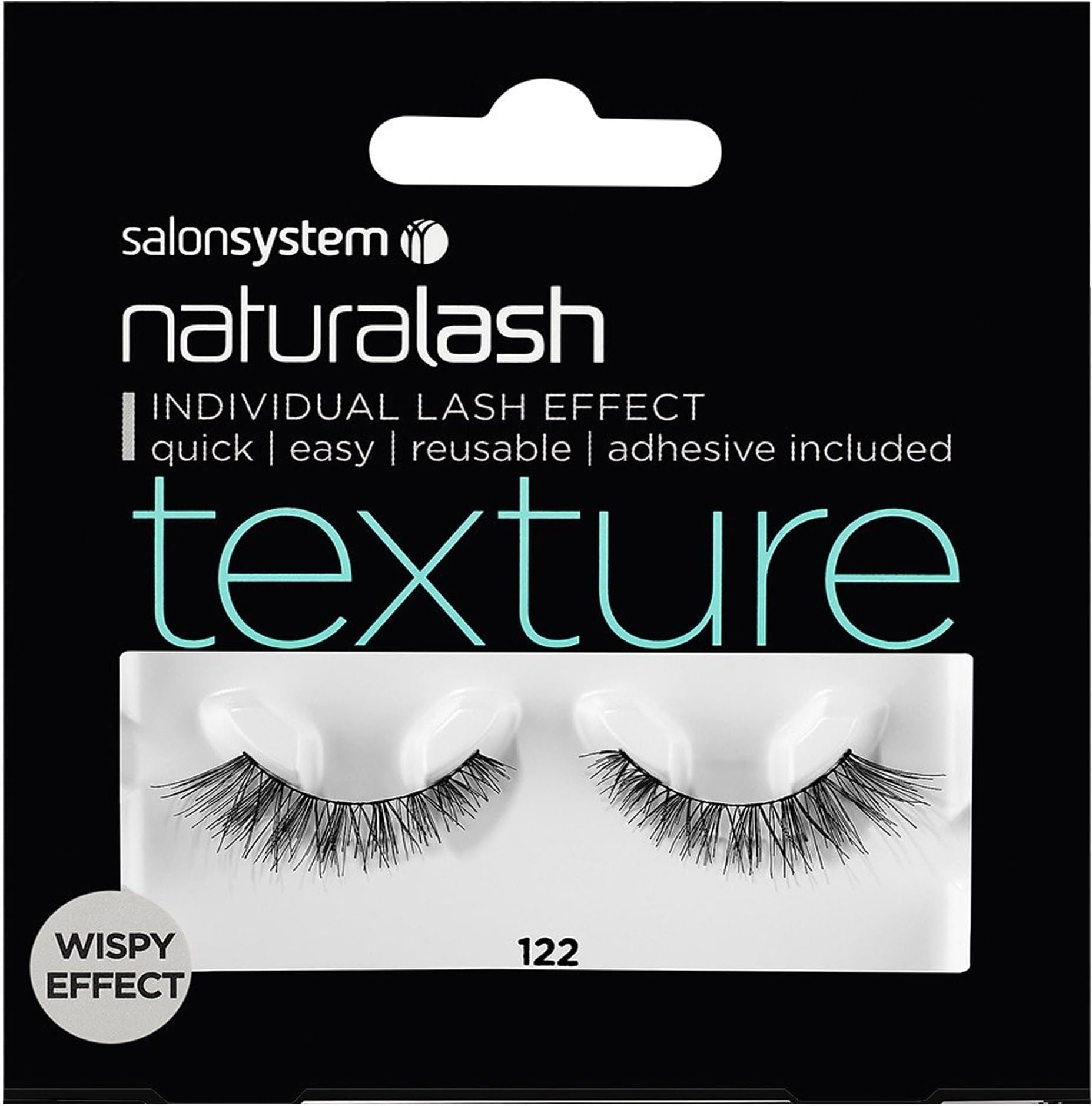 SalonSystem Naturalash Individual Lash Effect - Adhesive Included - Texture 122