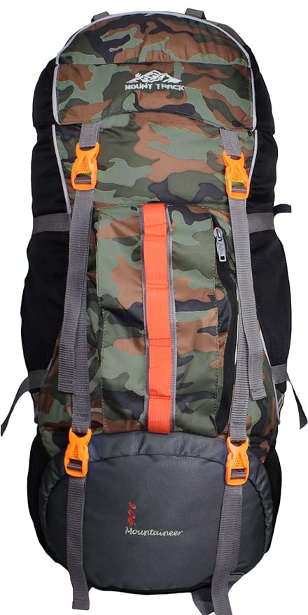 Mount Track 9108 Mountaineer Professional Rucksack Hiking Backpack 90 Ltrs Camouflage With Rain Cover