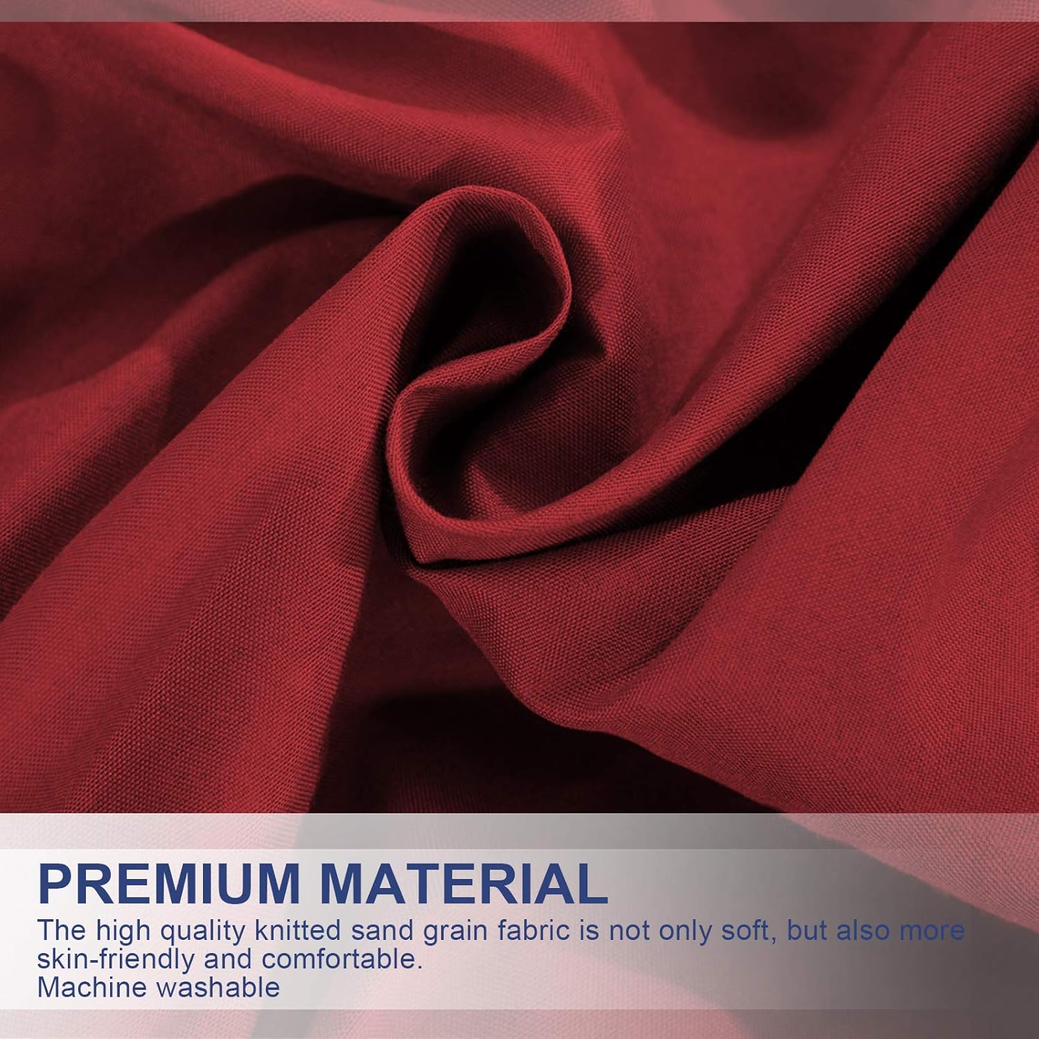 BIGTONE Bed Skirt Wrap Around Elastic Dust Ruffles Solid Color Wrinkle and Fade Resistant with Adjustable Elastic Belt 15 Inch Drop,Queen Size Bed,Burgundy: Kitchen & Dining