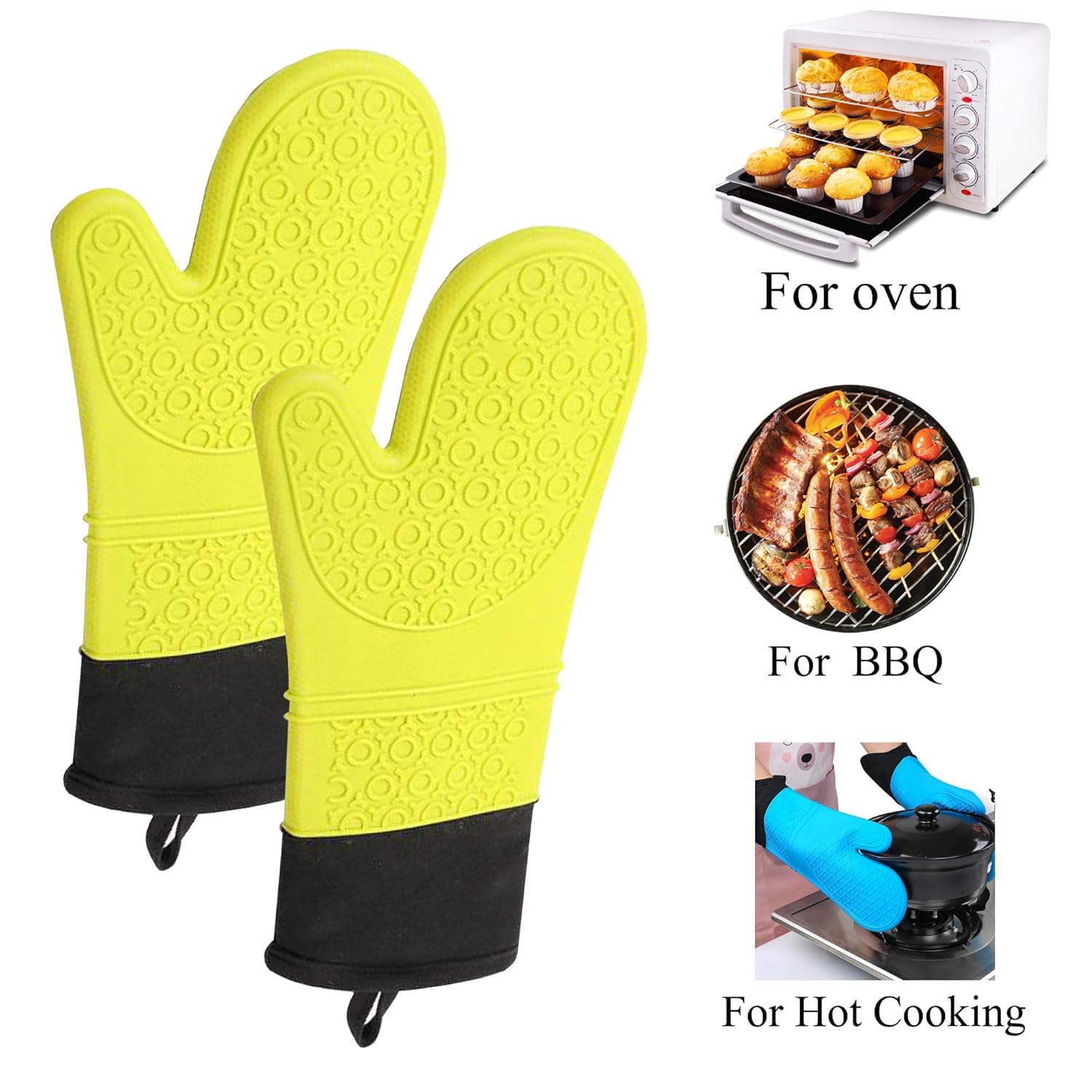 Amazon.com: LaTiendaTuya - Guantes de cocina de gel de ...