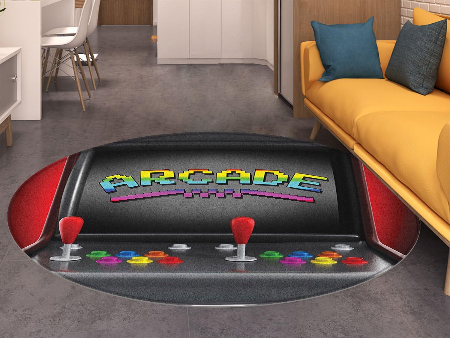 Amazon Com Video Games Area Silky Smooth Rugs Arcade Machine