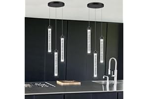 DOLRIA 3 Light Black Pendant Lighting Mini Chandelier for Kitchen Island Modern Crystal LED Pendant Light Adjustable Dimmable Pendant Light Fixture for Dinning Room Bedroom Ceiling Hanging Lights 2700K 6000K