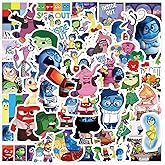 60PCS Inside Out Stickers for Kids, Cute Water Bottle Stickers for Kids Waterproof, Vinyl Laptop Kid Sticker Pack (Orange)