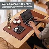 Nordik Leather Valet Tray Pebble Black Medium Vegan Leather 24x20 cm view 4