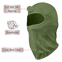 UNCO- Balaclava Face Mask, Army Green Ski Mask for