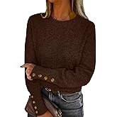 ANRABESS Sweaters for Women Long Sleeve Crewneck Casual Loose Wool Blend Soft Knit Pullover Tops 2025 Fall Fashion Outfits
