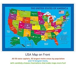 2-Sided Desk Map with Durable Lamination