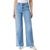 Gloria Vanderbilt Women's Standard Relaxed Zip Front 5 Pocket Wide Leg Jean
