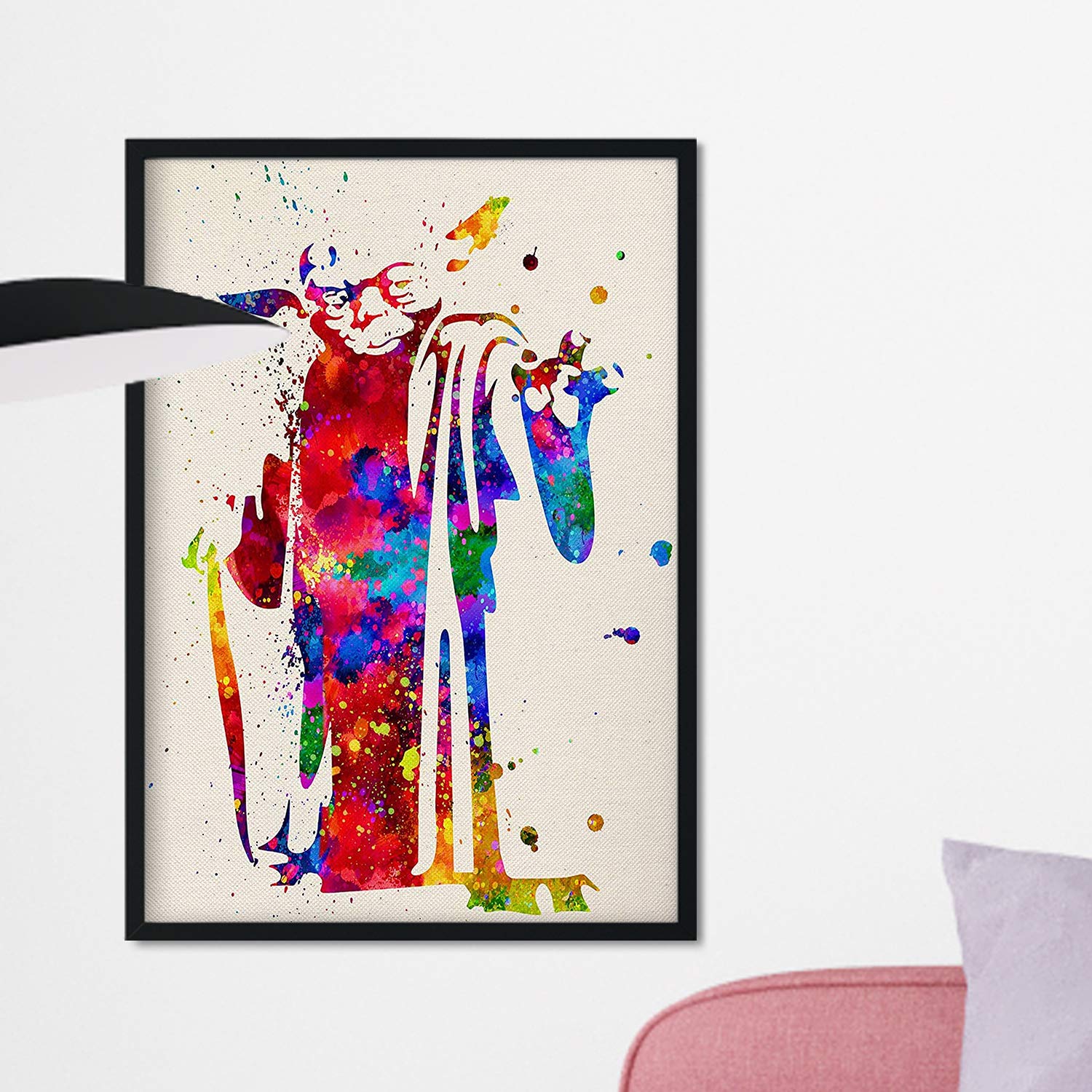 Nacnic FILM FOR FRAMING Yoda 2 Laminas Decorative Wall. Laminas Style Watercolour. Gift Star Wars. Paper 250 Grams